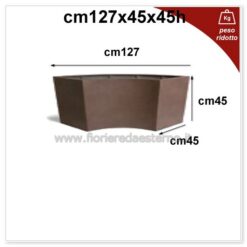 vasi moderni semicerchio cm127 in fibra di argilla